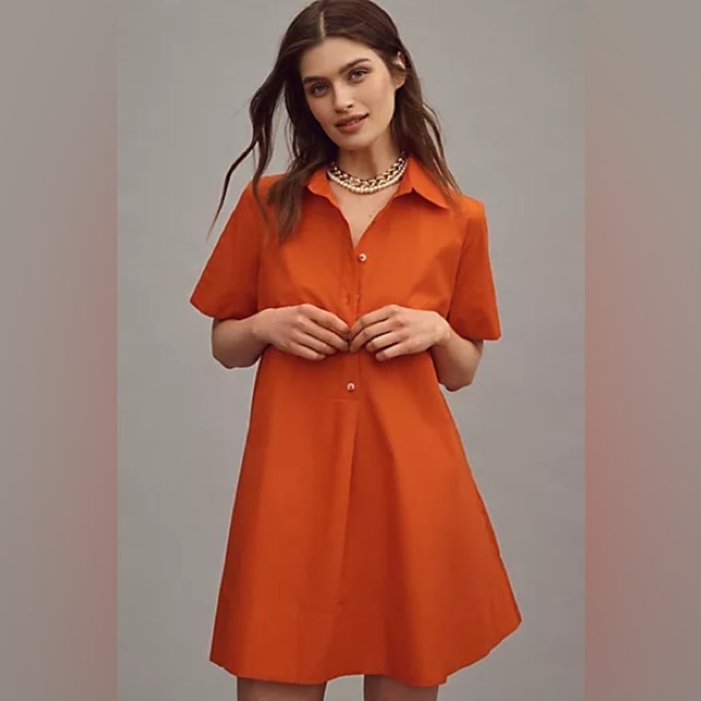 NWT Size MP - The Pollie Short-Sleeve Swing Tunic Mini Dress Red (NWT US$148)